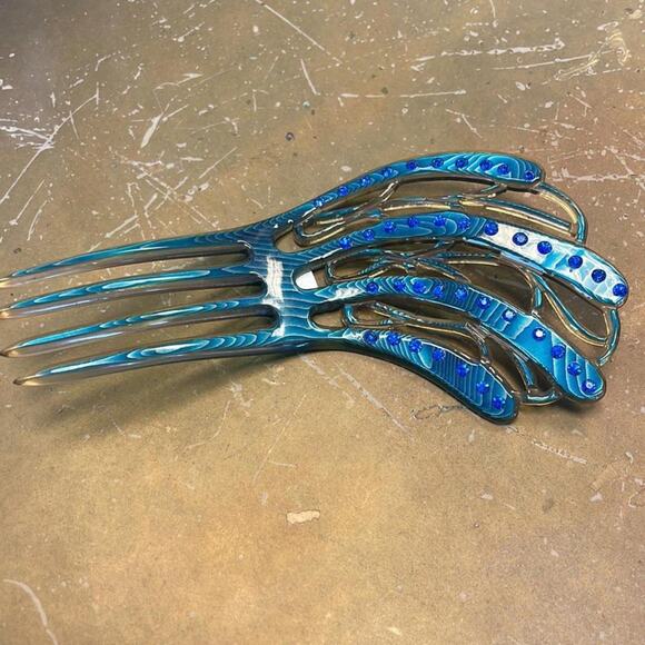 Mid Century Antique Rhinestone Hair Pin - Picture 2 of 5